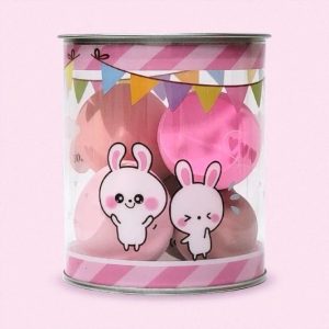 Cubo de 4 Esponjas de Maquillaje Conejito