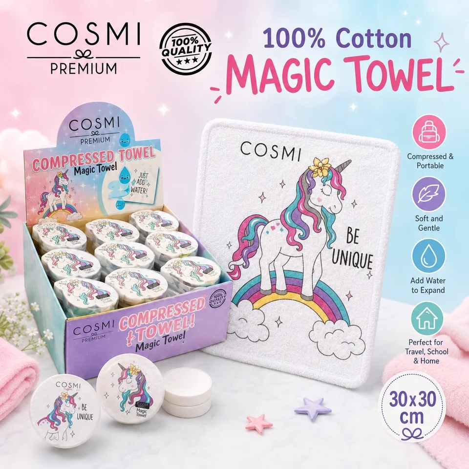 Toalla Mágica Comprimida Unicornio 🦄 - Imagen 3